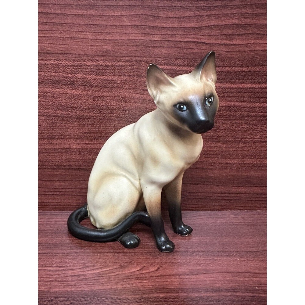 Vintage Lefton Siamese Cat Figurine